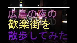 ほろ酔いで広島の夜の歓楽街を散歩してしまった