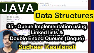 Java DS 35 - Queue Implementation Using Linked List