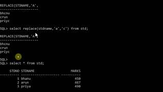 replace & substring | sql functions | oracle database 11g version 2 |