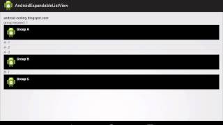 Android ExpandableListView example