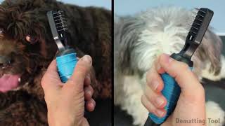 How to Demat Dog's Coat with the Master Grooming Tools Dematting Tool