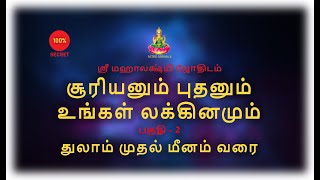 சூரியனும் புதனும் உங்கள் லக்கினமும் | பகுதி-2 |துலாம் முதல் மீனம் வரை |@shrimahalakshmi-premium5868