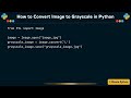 How to Convert Image to Grayscale in Python