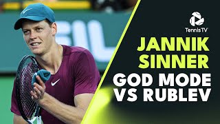 Jannik Sinner GOD MODE Against Andrey Rublev | Miami 2023
