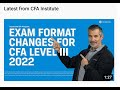 CFA Level 3 Exam Important Information