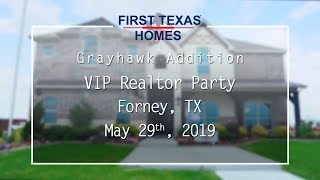 First Texas Homes @ Grayhawk Addition: Realtor Party 2019 TTP