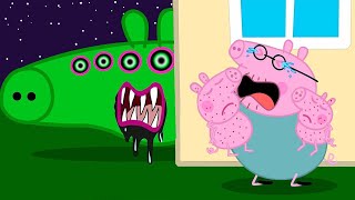 Oh No! George Pig and Peppa Pig Becomes a Zombie?! | Peppa Pig Scary Adventure Animation