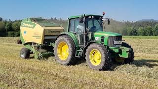 John Deere 6330 \u0026 Krone Comprima V150 XC Plus