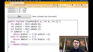 codingBat logic-2 closeFar