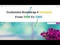 Customize Bootstrap 4 NAVBAR | CSS only