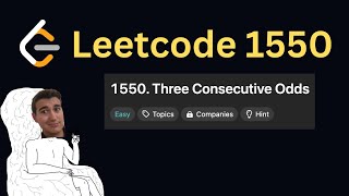 Daily LeetCode Challenge (Day 299): Three Consecutive Odds