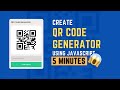 Create A Generate QR Codes using Javascript in 5 Minutes