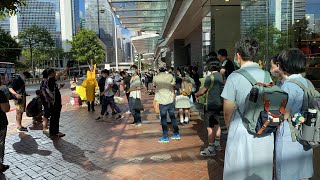 「直播」民眾獻花悼梁凌杰6.15離世一年（金鐘太古廣場）