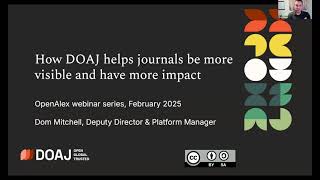 DOAJ \u0026 OpenAlex Collaborations for Improved Open Science