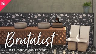 Brutalist Bathroom | CC Showcase | The Sims 4: Custom Content