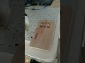 fiber laser marking machine is marking on wood