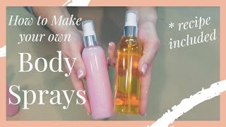 How To Make Two Types Of Body Mist Sprays (Crystal Clear + Glitter Spray) Recipes Included!
