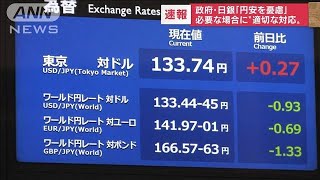 【速報】政府・日銀が「円安を憂慮」 緊急会合で共同声明(2022年6月10日)