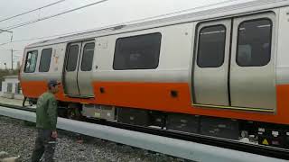 New Orange Line MBTA train car test driven in China