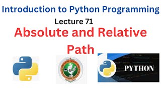 Absolute path and relative path in python programming | File path in Python| VTU BE 2022 Scheme| KTU