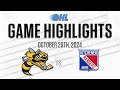 OHL Highlights: Sarnia Sting @ Kitchener Rangers Oct. 29, 2024