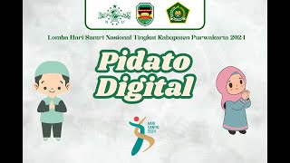 LIVE STREAMING - LOMBA PIDATO DIGITAL | HARI SANTRI NASIONAL 2024 | PCNU KAB. PURWAKARTA