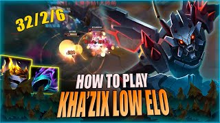 QIUYI KHA'ZIX - HOW TO PLAY KHA'ZIX AT LOW ELO | KHA'ZIX VS KAYN