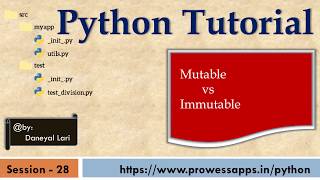 #28 Python Tutorial for Beginners | Mutable vs Immutable Objects in Python