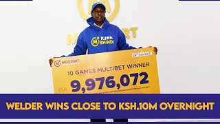 Welder wins close to Ksh 10M overnight on Mozzart Bet