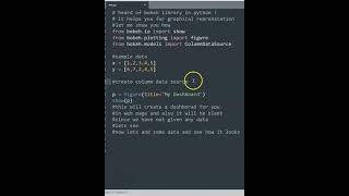 Python Bokeh Tutorial | Interactive Dashboards #shorts