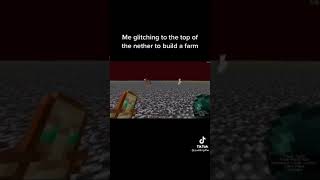 How to glitch on top of the nether