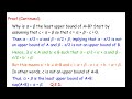 fundamental properties of supremum and infimum including sup a b = sup a sup b