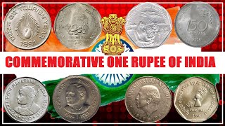 ONE RUPEE COMMEMORATIVE COINS OF INDIA - COMPLETE LIST