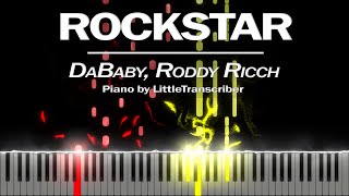 DaBaby, Roddy Ricch - ROCKSTAR (Piano Cover) Tutorial by LittleTranscriber