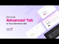 How to Use Advanced Tab Widget on Your Elementor Site