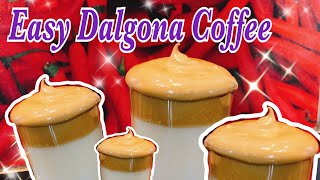 How to make Dalgona Coffee | กาแฟฟองเกาหลีสุดฮิต | กาแฟฟองครีมทำง่ายๆได้ที่บ้าน