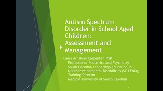 NDM 2021 Conference - Autism Spectrum Disorder in School Aged Children