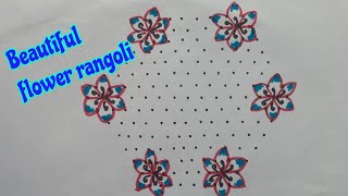 15-8 dots, New chukki rangoli design 2025.@Rangolivedio.