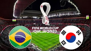 Brazil vs South Korea Live Stream | Fifa World Cup 2022 | efootball PES 2021 | Realistic Simulation