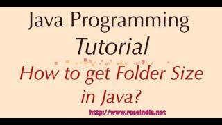 How to get Folder Size in Java?