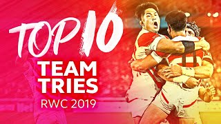 BEST TRIES 🏉 Top 10 Team Tries from Rugby World Cup 2019