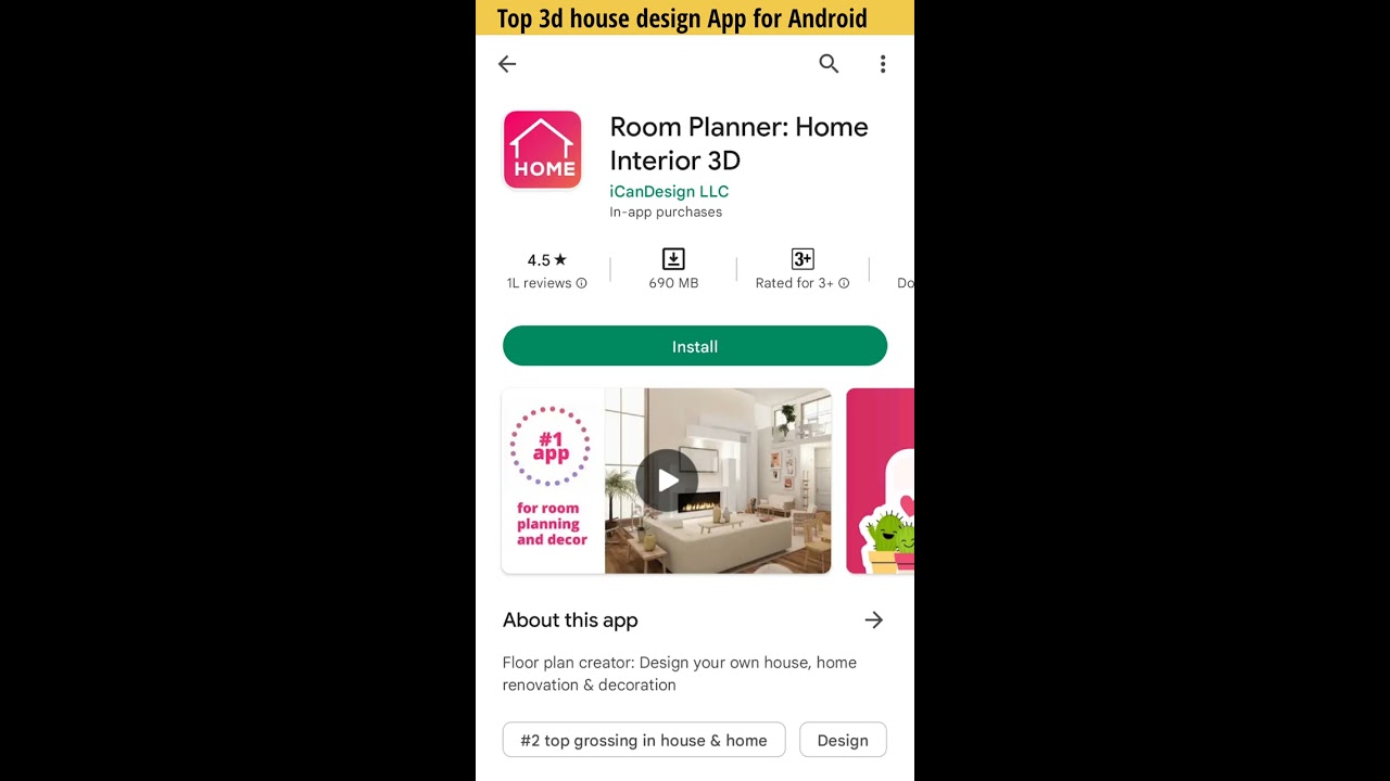 Top 3d house design Android app । 3d house design software #shorts #shortvideo #short #trending
