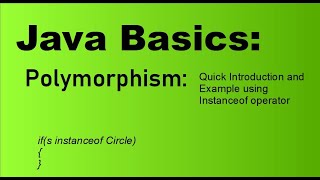 Java Basics: Polymorphism and InstanceOf operator