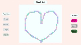Pixel painting using JavaScript CSS HTML