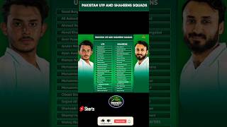 Pakistan U19 and Pakistan Shaheens Squads for tours of Bangladesh and Zimbabwe #PakistanFutureStars