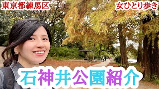 【東京都練馬区】女ひとり散歩！石神井公園紹介！【紅葉】Part３　Nerima-Shakujiikoen-Tokyo