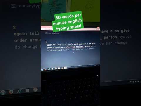 Velocidad de escritura en inglés de 50 palabras por minuto #mecanografía #pruebademecanografía #teclado #computadora #tomas #cortos