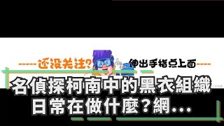 名偵探柯南中的黑衣組織日常在做什麼？網友：培養和消滅臥底！