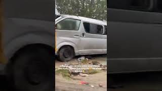 KDH වෑන් රථයක් අනතුරුට පත්ව තිබූ අයුරු toyota KDH van accident in sri lanka. #Hiace