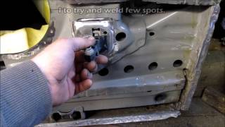 BMW 3. The front pillar repair. Ремонт передней стойки.